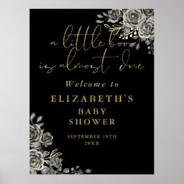 Välkomstskylt för Little Boo Gothic Baby Shower Poster