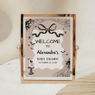 Välkomstskylt för Little Boo Gothic Baby Shower Poster