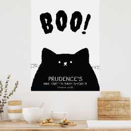 Välkomstskylt för Little Boo Halloween Baby Shower Poster
