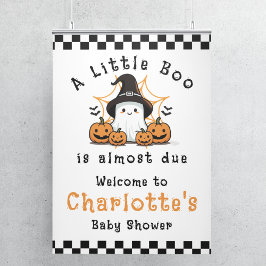 Välkomstskylt för Little Boo Halloween Baby Shower Poster