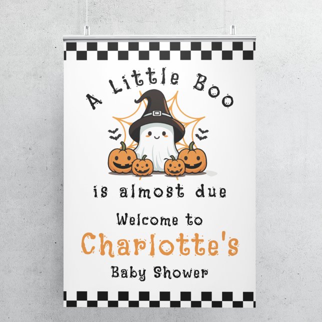 Välkomstskylt för Little Boo Halloween Baby Shower Poster (Skapare uppladdad)