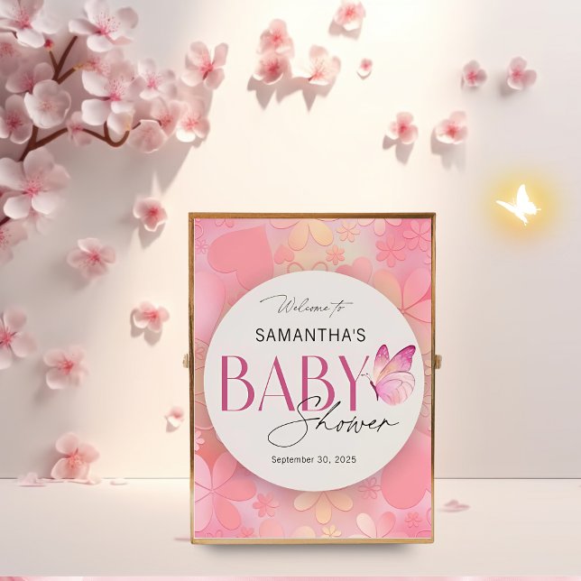 Välkomstskylt för Little Butterfly Baby Shower Poster (Skapare uppladdad)