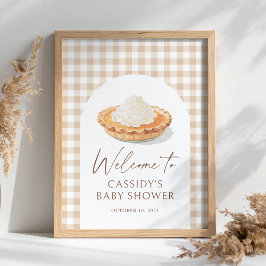Välkomstskylt för Little Cutie Paj Fall Baby Showe Poster