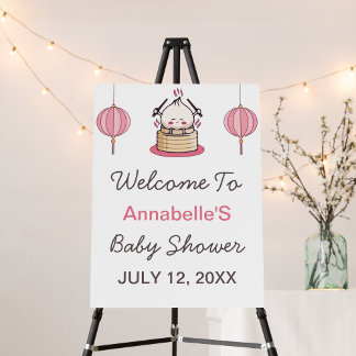 Välkomstskylt för Little Dumpling Baby Shower Poster