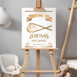 Välkomstskylt för Little Dumpling Baby Shower Poster