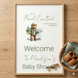 Välkomstskylt för Little Fisherman Baby Shower Poster