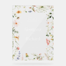 Välkomstskylt för Little Garden Wedding