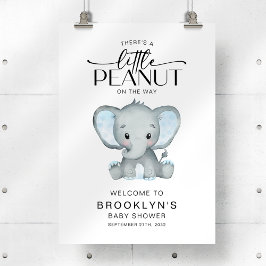 Välkomstskylt för Little Peanut Elephant Baby Show Poster