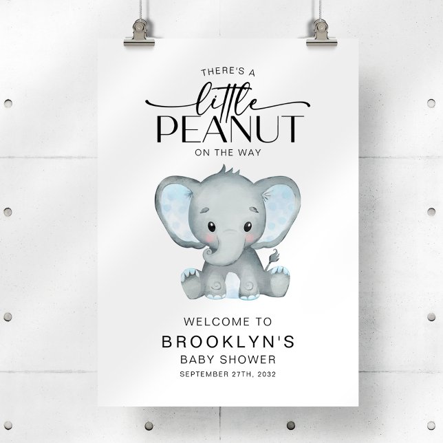 Välkomstskylt för Little Peanut Elephant Baby Show Poster (Skapare uppladdad)