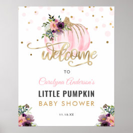 Välkomstskylt för Little Pumpkin Baby Shower - 16  Poster