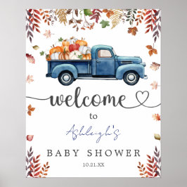 Välkomstskylt för Little Pumpkin Baby Shower Poster