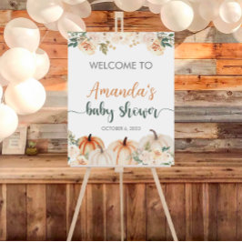 Välkomstskylt för Little Pumpkin Baby Shower Poster