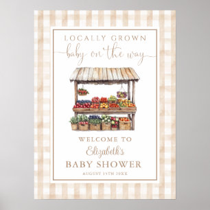 Välkomstskylt för lokalproducerad neutral baby sho poster