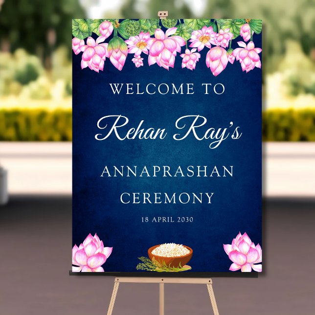 Välkomstskylt för Lotus Annaprashan Poster (Skapare uppladdad)