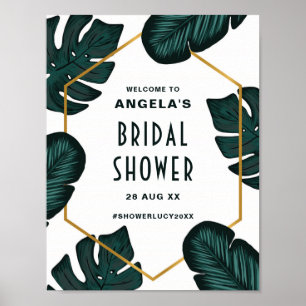 Välkomstskylt för Lövs Ram Tropical Möhippa Poster