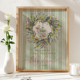 Välkomstskylt för Merry Little Baby Shower Poster