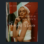 Välkomstskylt för minimal fotoMöhippa Poster<br><div class="desc">Elegantens enkla välkomsttecken med foto blir underbart för en möhippa. Undertecknet kan vara personlig med framtida bridrets bild,  namn,  datum och ställe eller andra detaljer. Du kan också ändra teckensnittet färg så att det bättre stämmer överens med bild,  bara klicka på "Anpassa" och sedan på "Anpassa ytterligare".</div>