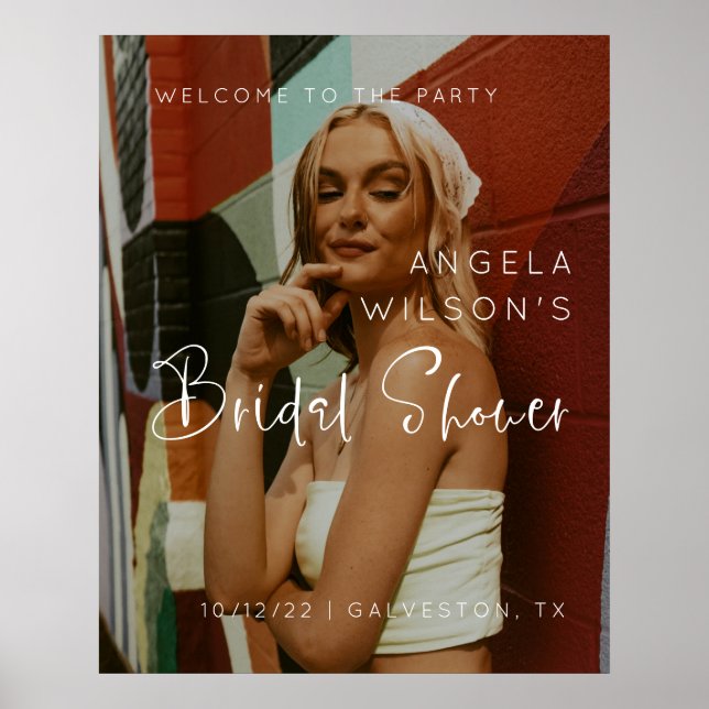 Välkomstskylt för minimal fotoMöhippa Poster (Framsidan)