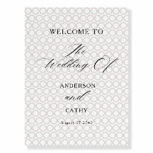 Välkomstskylt för Modern Elegant Calligraphy Bröll
