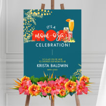 Välkomstskylt för Mom-osa baby shower