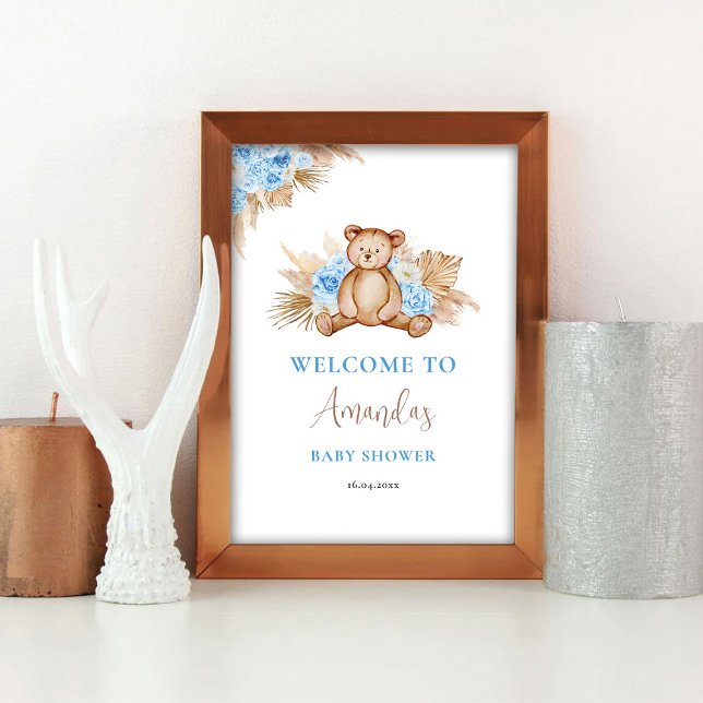 Välkomstskylt för nalle Baby Shower Poster (Skapare uppladdad)