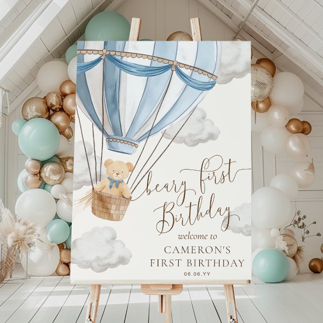 Välkomstskylt för nalle före födelsedag poster (Skapare uppladdad)