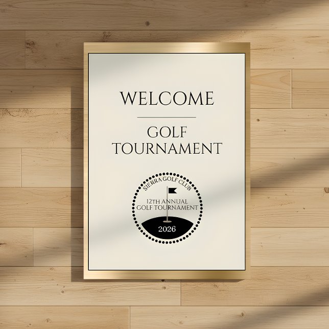 Välkomstskylt för namn på guldf golfturnering poster (Skapare uppladdad)