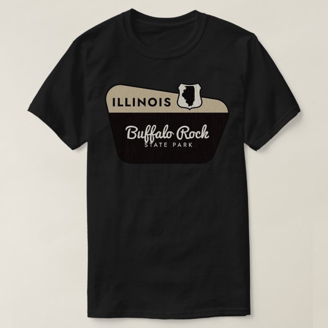 Välkomstskylt för nationalparken Illinois i Sten T Shirt (Design framsida)