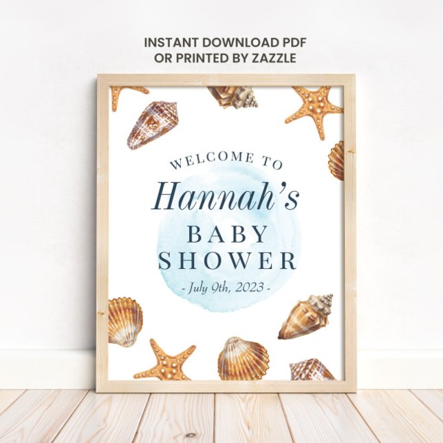 Välkomstskylt för Nautisk fiktiv babydusch Poster (Skapare uppladdad)