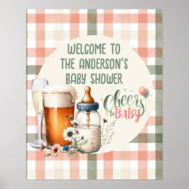 Välkomstskylt för Öl-bubblor i Baby Poster