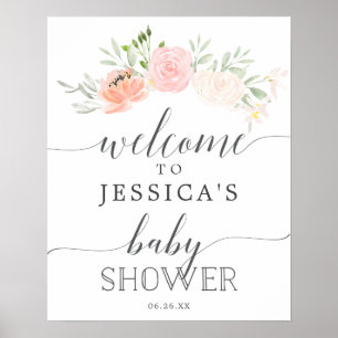 Välkomstskylt för Pastel Baby Shower Poster