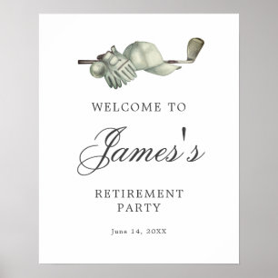 Välkomstskylt för Pension Party Poster