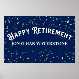Välkomstskylt för pensionsfest poster
