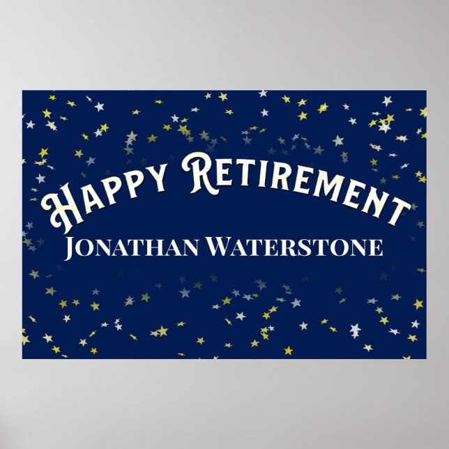 Välkomstskylt för pensionsfest poster (Framsidan)