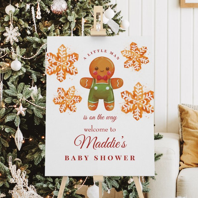 Välkomstskylt för pepparkaksgubbe Baby Shower Poster (Skapare uppladdad)