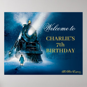 Välkomstskylt för Polar Express Pajama-födelsedage Poster