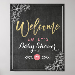 Välkomstskylt för Ram babyvisningsprogram i Blommi Poster