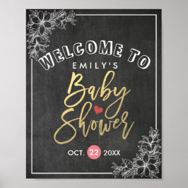 Välkomstskylt för Ram babyvisningsprogram i Blommi Poster