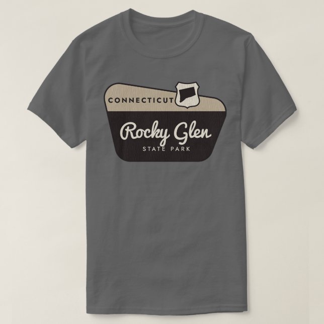 Välkomstskylt för Rocky Glen State Park Connecticu T Shirt (Design framsida)
