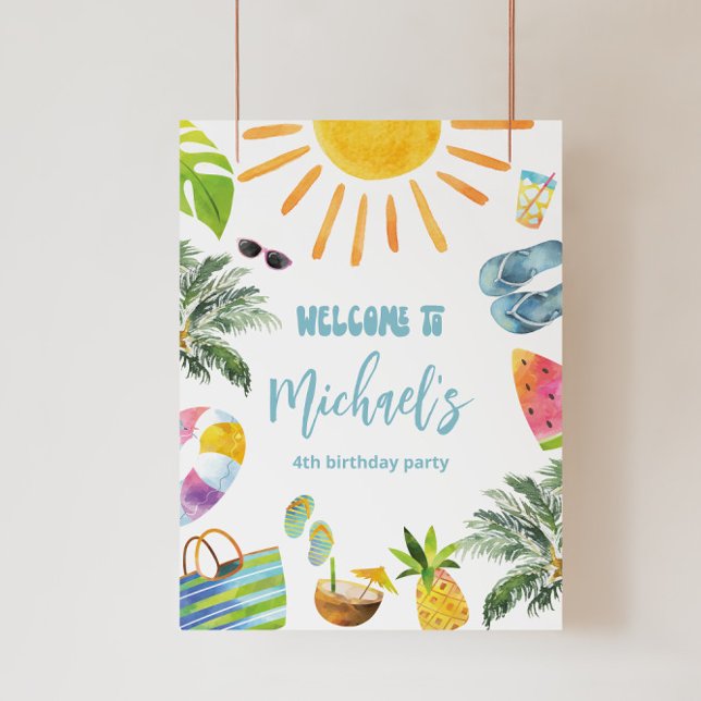 Välkomstskylt för roligt Bassäng Party Fototryck (Skapare uppladdad)