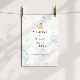 Välkomstskylt för Rubber Anka Baby Shower Poster
