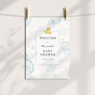 Välkomstskylt för Rubber Anka Baby Shower Poster