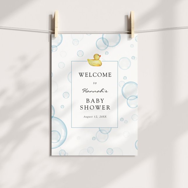 Välkomstskylt för Rubber Anka Baby Shower Poster (Skapare uppladdad)