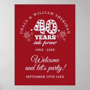 Välkomstskylt för Ruby 40-årsjubileum Poster