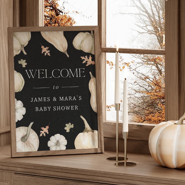Välkomstskylt för Rustic Pumpkins Fall Baby Shower Poster (Skapare uppladdad)