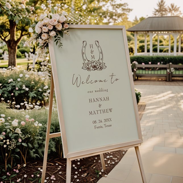 Välkomstskylt för Rustic Western Boho Bröllop Poster (Skapare uppladdad)