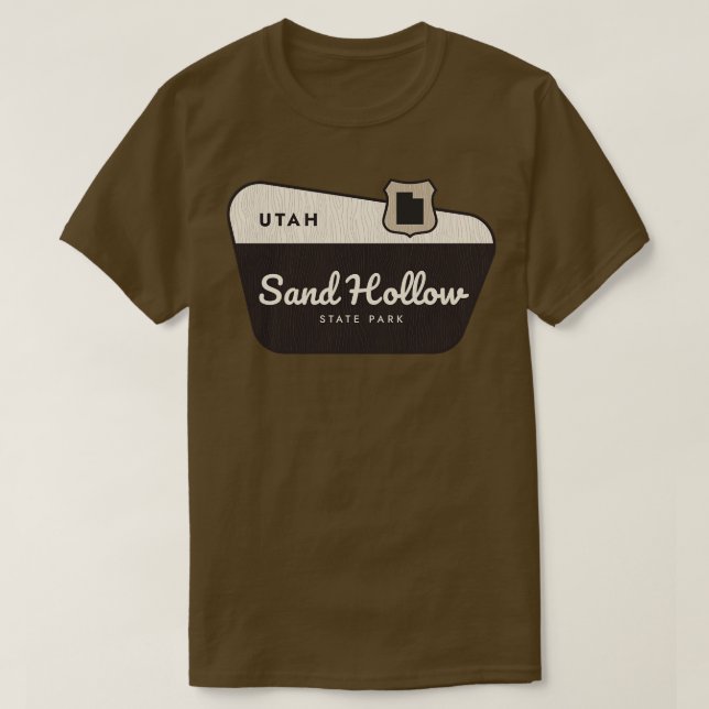 Välkomstskylt för Sand Hollow State Park Utah T Shirt (Design framsida)
