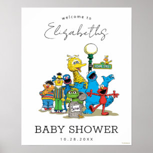 Välkomstskylt för Sesame Street Pals Baby Shower Poster