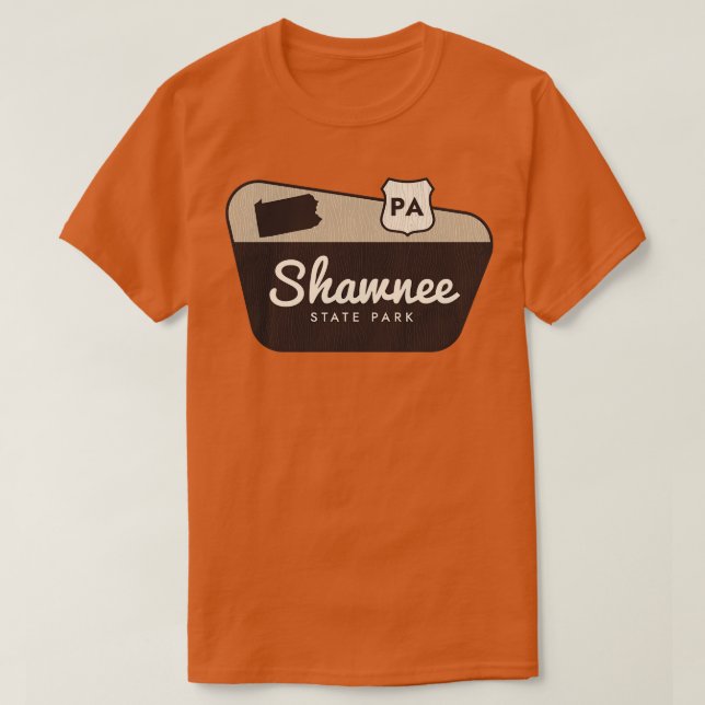 Välkomstskylt för Shawnee State Park Pennsylvania T Shirt (Design framsida)