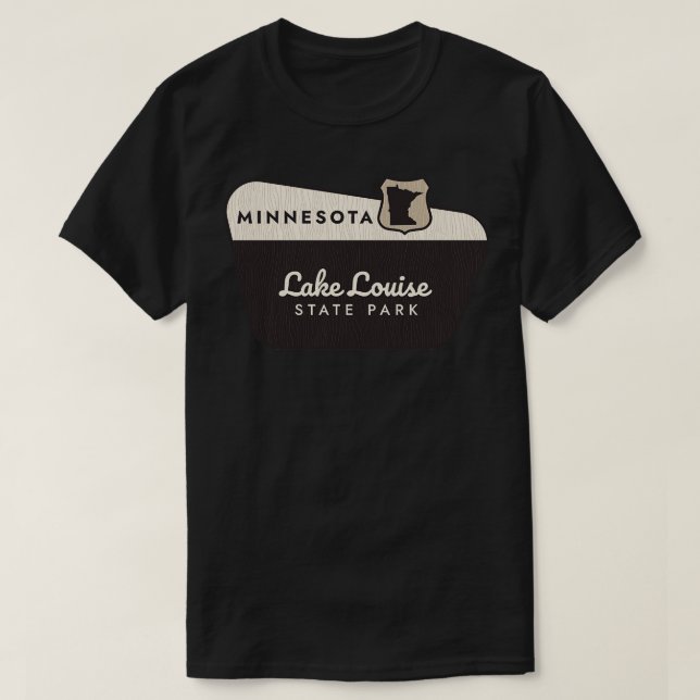 Välkomstskylt för sjö Louise State Park Minnesota T Shirt (Design framsida)
